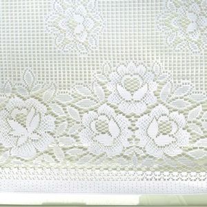 Vintage White Lace Fabric from Paris. 1 piece - 35” wide - 204” long (17 ft)